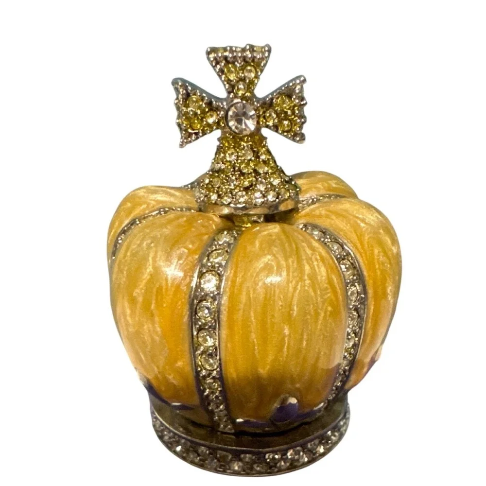 Crown Trinket Box Small Jewelry Holder Decorative‎ Keepsake Organizer
